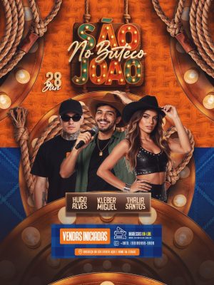 Flyer São João No Buteco 28 Junho Vendas Iniciadas PSD Editável