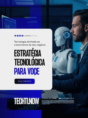 Empresa de TI Estratégia Tecnológica Para Você Fale Conosco PSD Editável