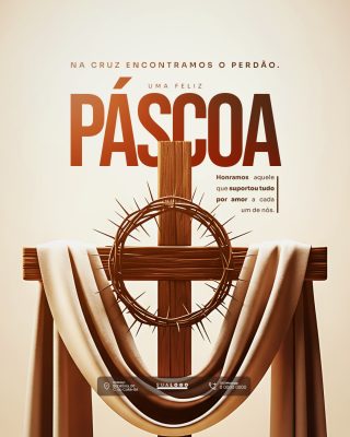 Páscoa NA CRUZ ENCONTRAMOS O PERDÃO PSD Editável