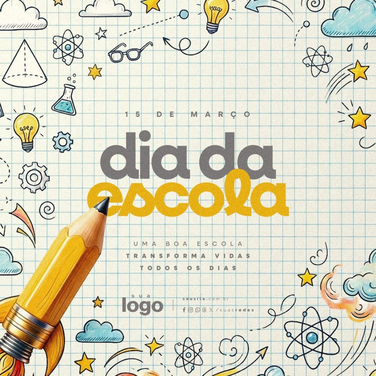 Dia da Escola 15 de Março PSD Editável