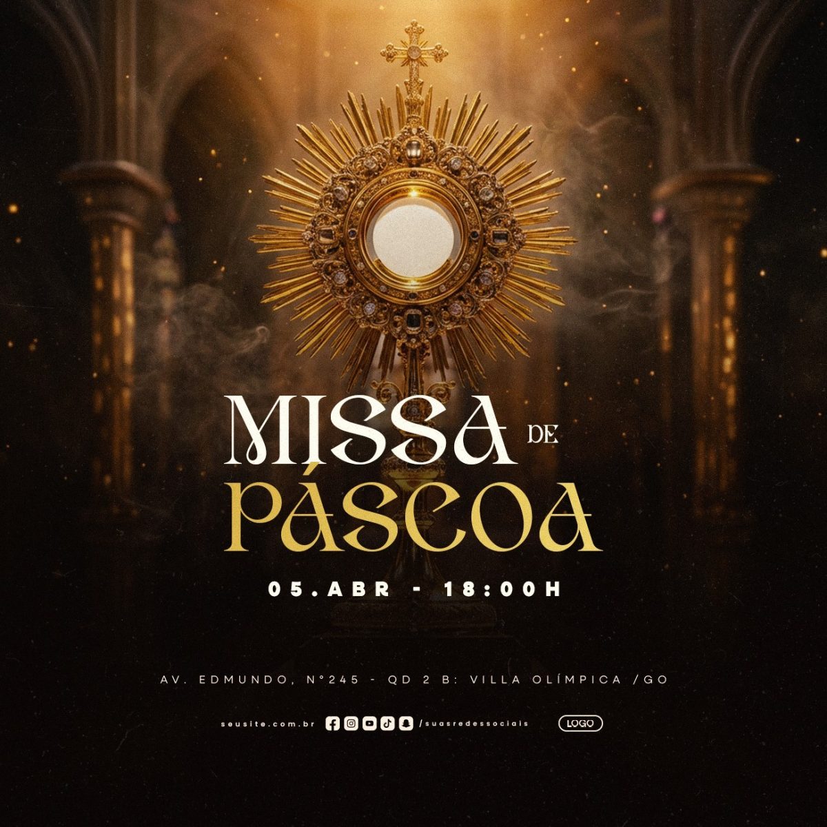 Missa de Páscoa 05 Abril PSD Editável