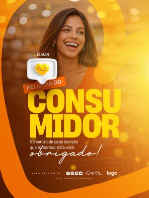 Dia do Consumidor Felizes 15 de Março Obrigado PSD Editável