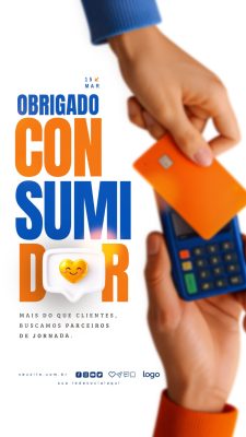 Obrigado Consumidor 15 Mar Dia do Cliente Marketing Digital PSD Editável