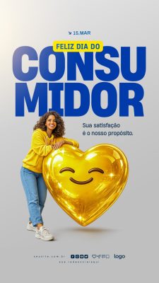 Dia do Consumidor 15 de Março Sua Satisfação Template PSD Editável