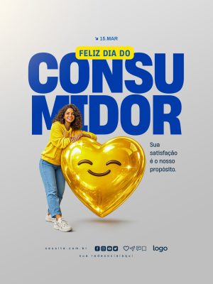 Dia do Consumidor 15 Mar Marketing Digital Love PSD Editável