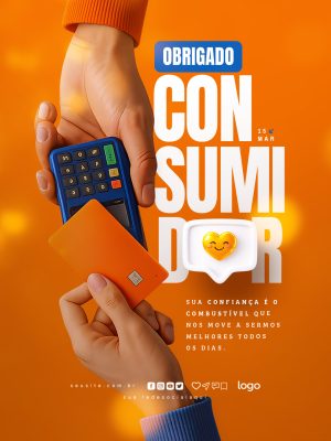 Consumo Obrigado Consumidor Sua Confiança é Tudo PSD Editável