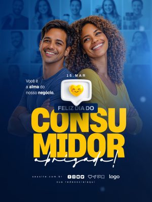 Dia do Consumidor 15 de Março e Gratidão PSD Editável