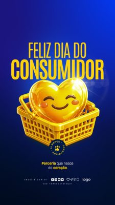 Dia do Consumidor Parceria que Nasce do Coração PSD Editável