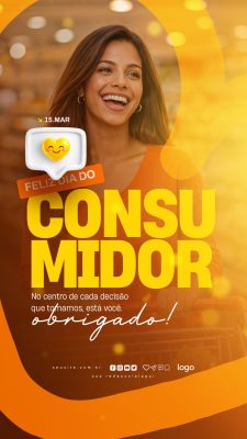 Dia do Consumidor 15 de Março Feliz Dia Promo PSD Editável