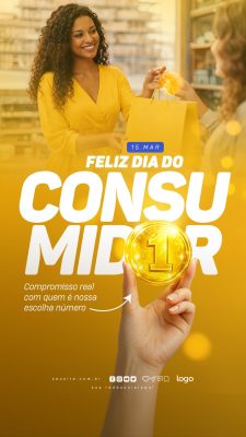 Dia do Consumidor Feliz Escolha Número Um PSD Editável