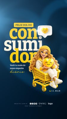 Dia do Consumidor Você é a Razão do Nosso Empenho Banner PSD Editável