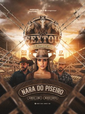 Flyer Sextou Sertanejo Social Media Feed PSD Editável
