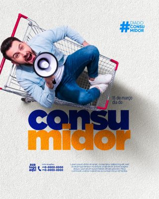 Dia do Consumidor 15 de Março Celebração Vendas PSD Editável