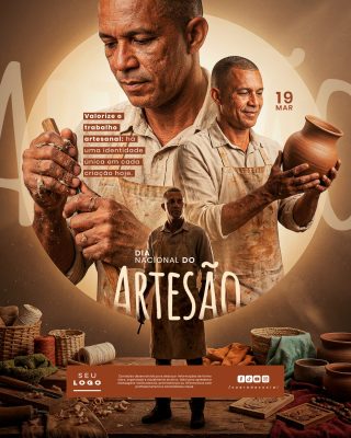 Dia Nacional do Artesão 19 de Março Valorize o Trabalho Artesanal PSD Editável