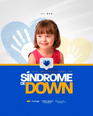Dia Internacional da Síndrome de Down 21 Mar Conscientização PSD Editável