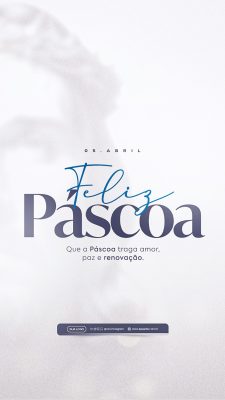 Feliz Páscoa Jesus vive Ressurreição PSD Editável