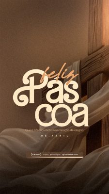 Páscoa Feliz Páscoa Que a Páscoa encha seu coração de alegria PSD Editável