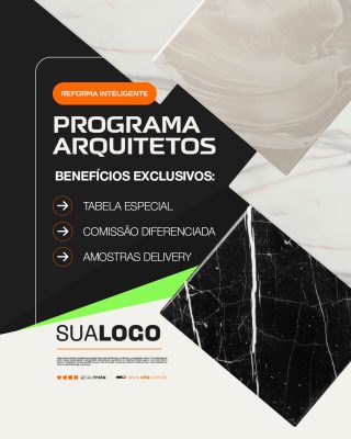 Loja de Materiais de Construção Programa Arquitetos Benefícios Exclusivos PSD Editável