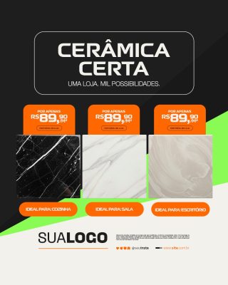 Loja de Materiais de Construção Cerâmica Certa Por Apenas R$89,90 PSD Editável