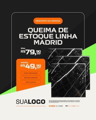 Loja de Materiais de Construção Promoção Desconto da Semana Queima de Estoque Linha Madrid PSD Editável