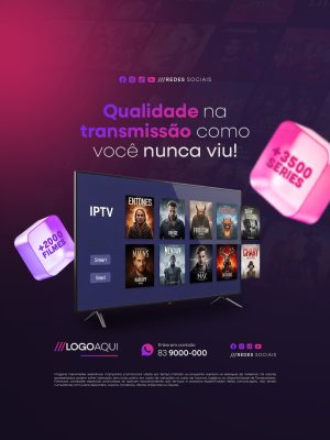 IPTV Qualidade Na transmissão Como Você Nunca Viu PSD Editável