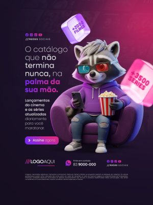 IPTV Catálogo de Filmes e Séries PSD Editável