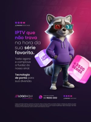 IPTV Que Não Trava Na Hora da Sua Série  PSD Editável