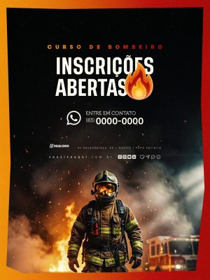 Inscrições Abertas Curso de Bombeiro PSD Editável
