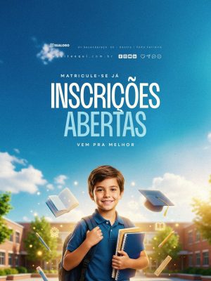 Inscrições Abertas Escola PSD Editável