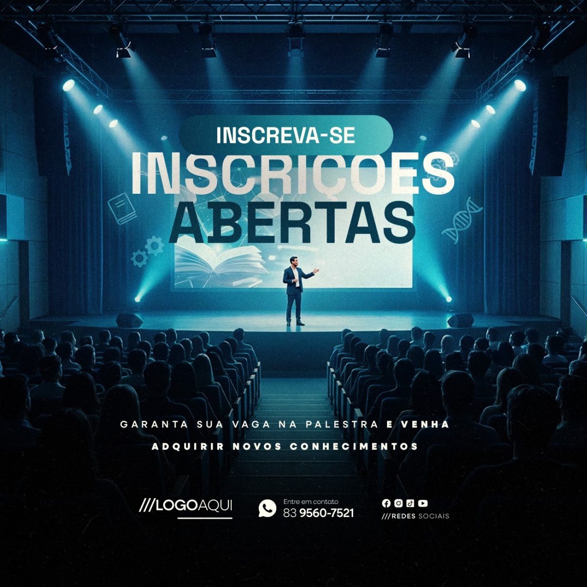 Inscrições Abertas Palestra Garanta Sua Vaga  PSD Editável