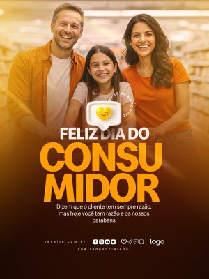 Dia do Consumidor 15 de Março Parabéns aos Nossos Clientes PSD Editável