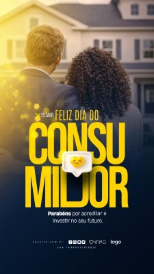 Dia do Consumidor 15 Março Parabéns por Acreditar PSD Editável