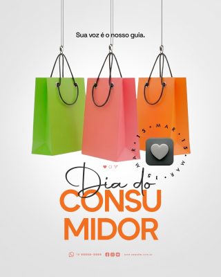 Dia do Consumidor Sua voz é o nosso guia 15 de Março PSD Editável