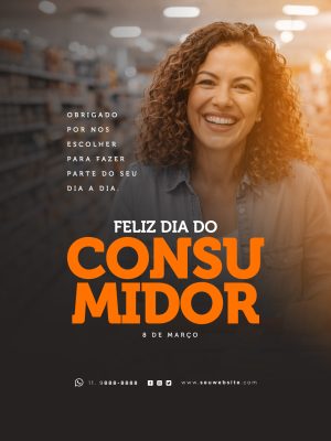 Dia do Consumidor Feliz Obrigado por Nos Escolher PSD Editável