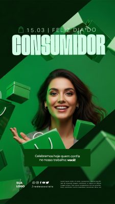 Story Feliz Dia do Consumidor 15 de Março Social Media PSD Editável