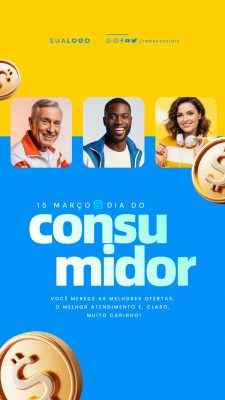Feliz Dia do Consumidor 15 de Março Social Media PSD Editável