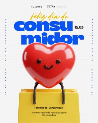 Dia do Consumidor 15 de Março Feliz Dia Obrigado PSD Editável