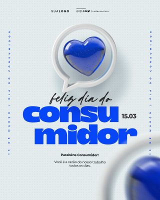 Dia do Consumidor 15 de Março Feliz Dia Obrigado PSD Editável