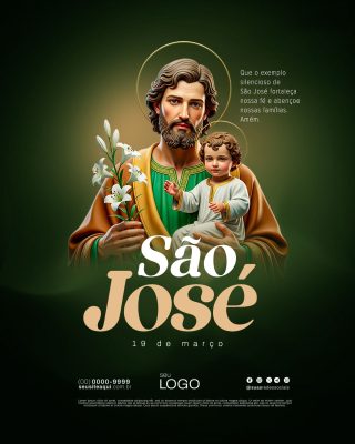 São José 19 de Março é Banner PSD Editável