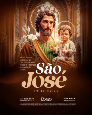 São José 19 de Março Homenagem Religiosa Solene PSD Editável