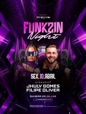 Flyer Próximos Shows Festa Funkzin Night PSD Editável