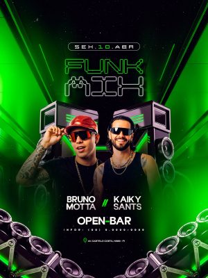 Flyer Próximos Shows Funk Mix Sex 10 Abr PSD Editável