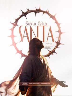 Sexta feira Santa O Sacrifício de Jesus Template Religioso PSD Editável