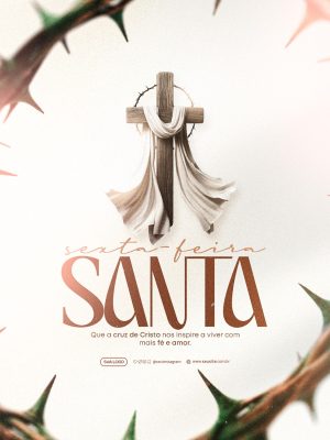 Sexta Feira Santa Que a Cruz de Cristo nos Inspire PSD Editável