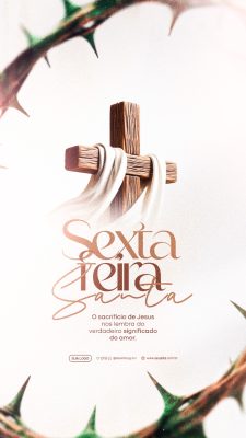 Sexta feira Santa Sacrifício de Jesus Amor Divino Post PSD Editável
