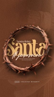 Sexta feira Santa Jesus Vive Maior Gesto de Amor PSD Editável