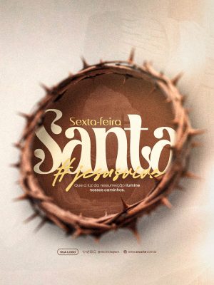 Sexta feira Santa Que a luz da ressurreição ilumine PSD Editável