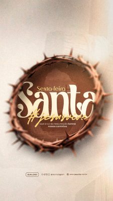 Sexta-feira Santa Que A Luz Da Ressurreição Ilumine Cartão PSD Editável