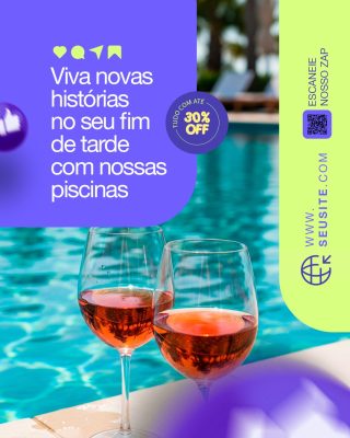 Piscina Viva Novas Histórias No Seu Fim de Semana PSD Editável