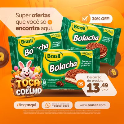 Super Ofertas Que Você Só Encontra Aqui Na Toca do Coelho 30% Off PSD Editável